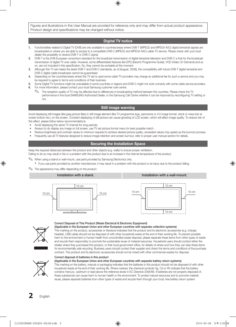 Samsung LE37C530F1W User Manual | Page 2 / 231