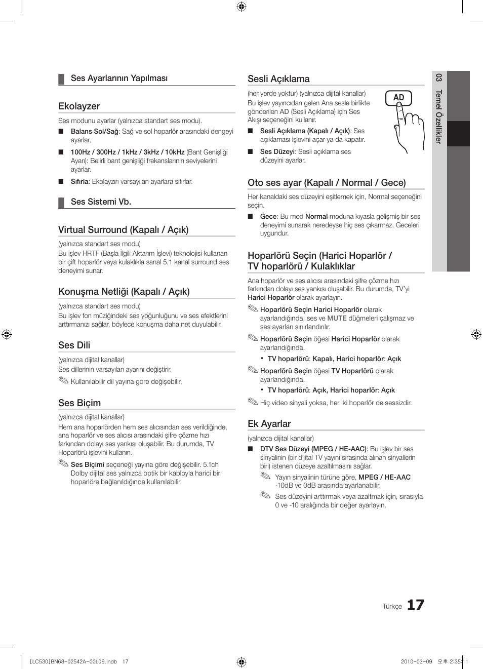 Samsung LE37C530F1W User Manual | Page 207 / 231