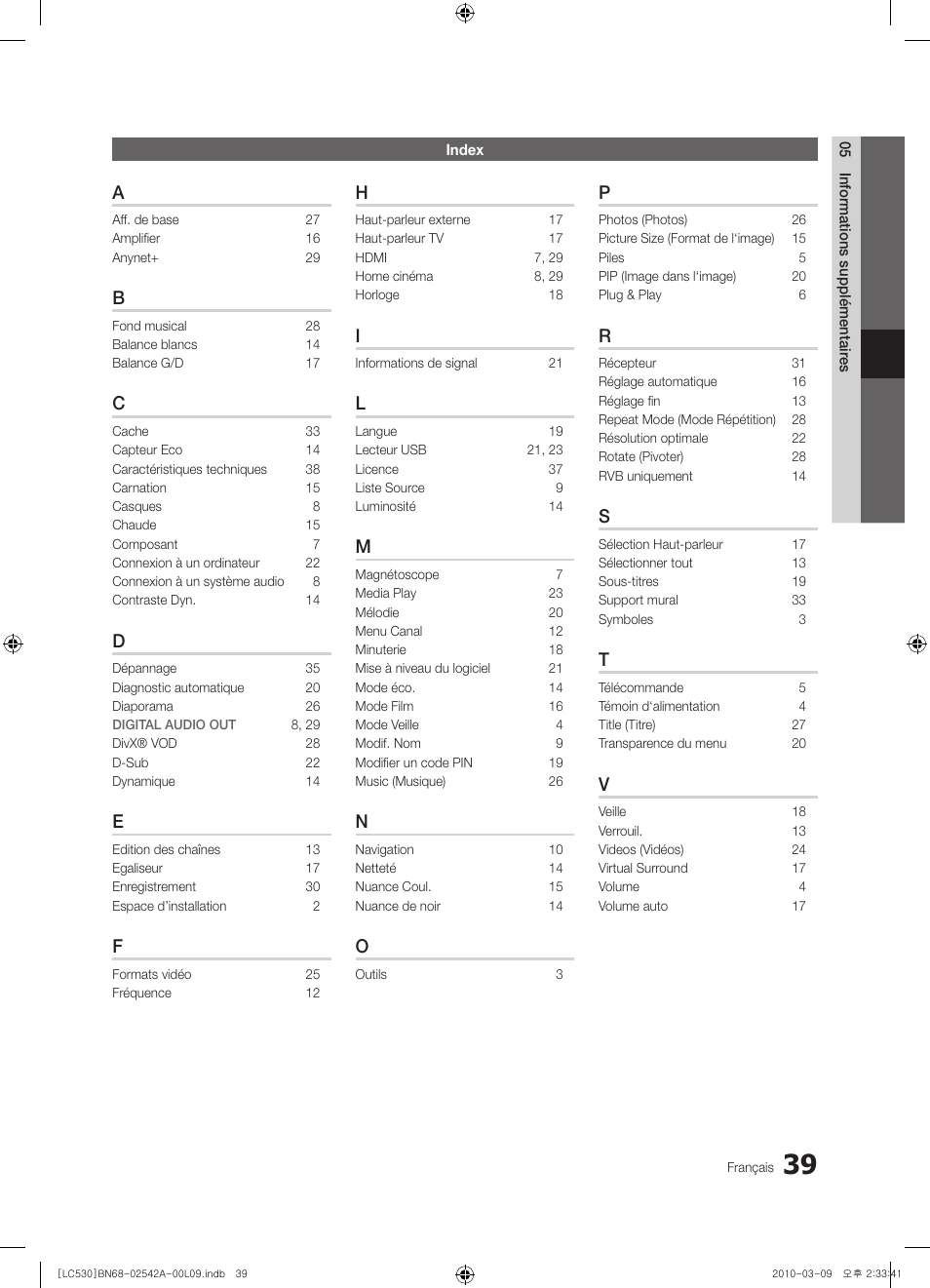 Samsung LE37C530F1W User Manual | Page 77 / 231