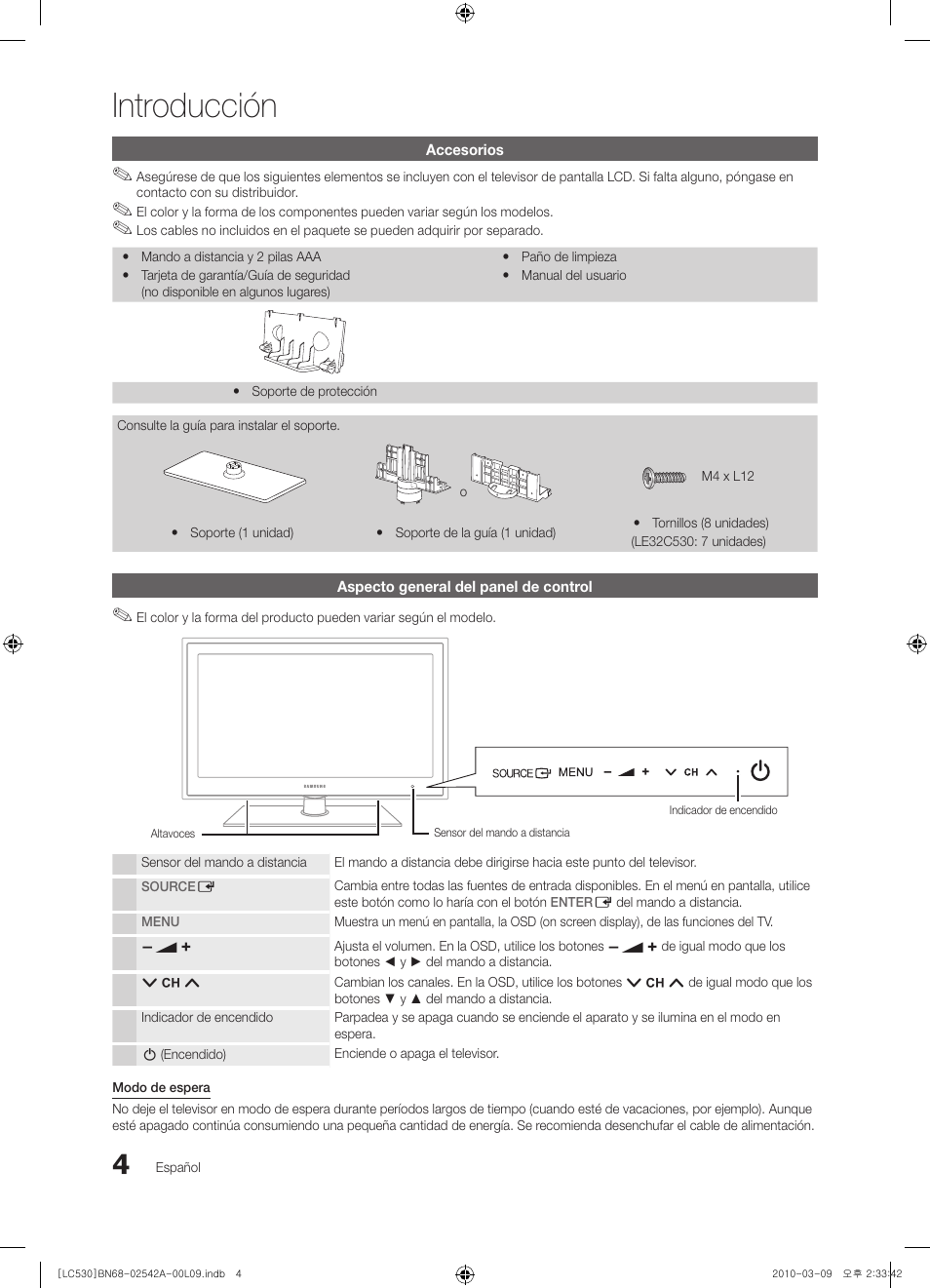 Introducción | Samsung LE37C530F1W User Manual | Page 80 / 231