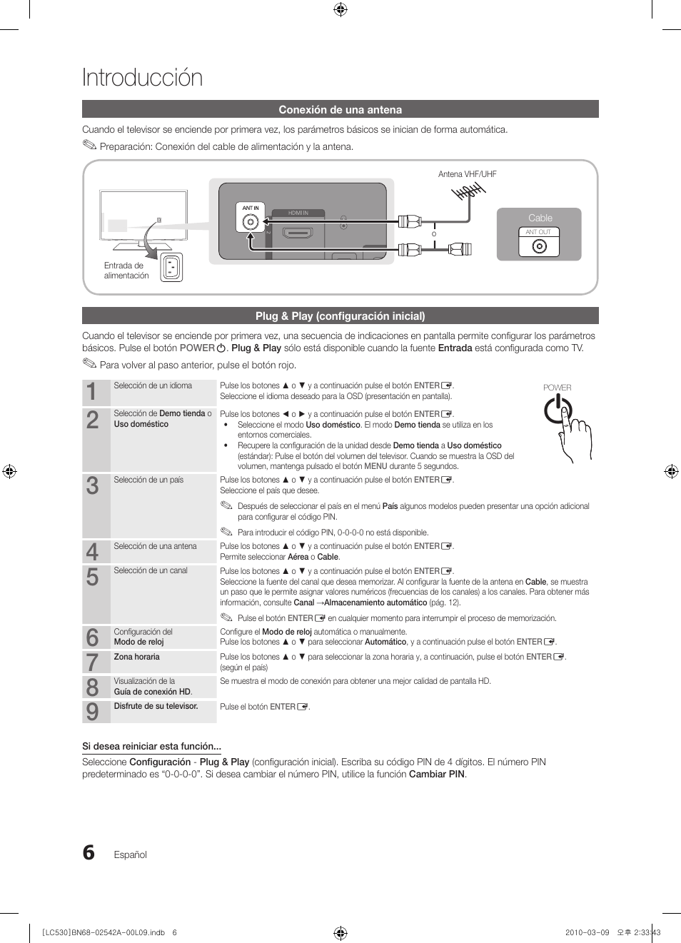 Introducción | Samsung LE37C530F1W User Manual | Page 82 / 231