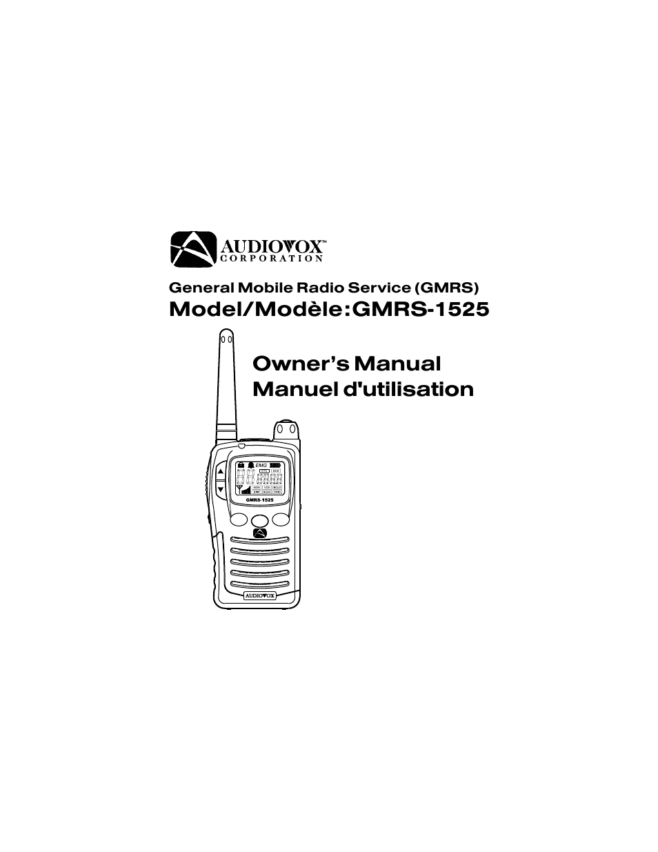 Audiovox 1525 User Manual | 24 pages