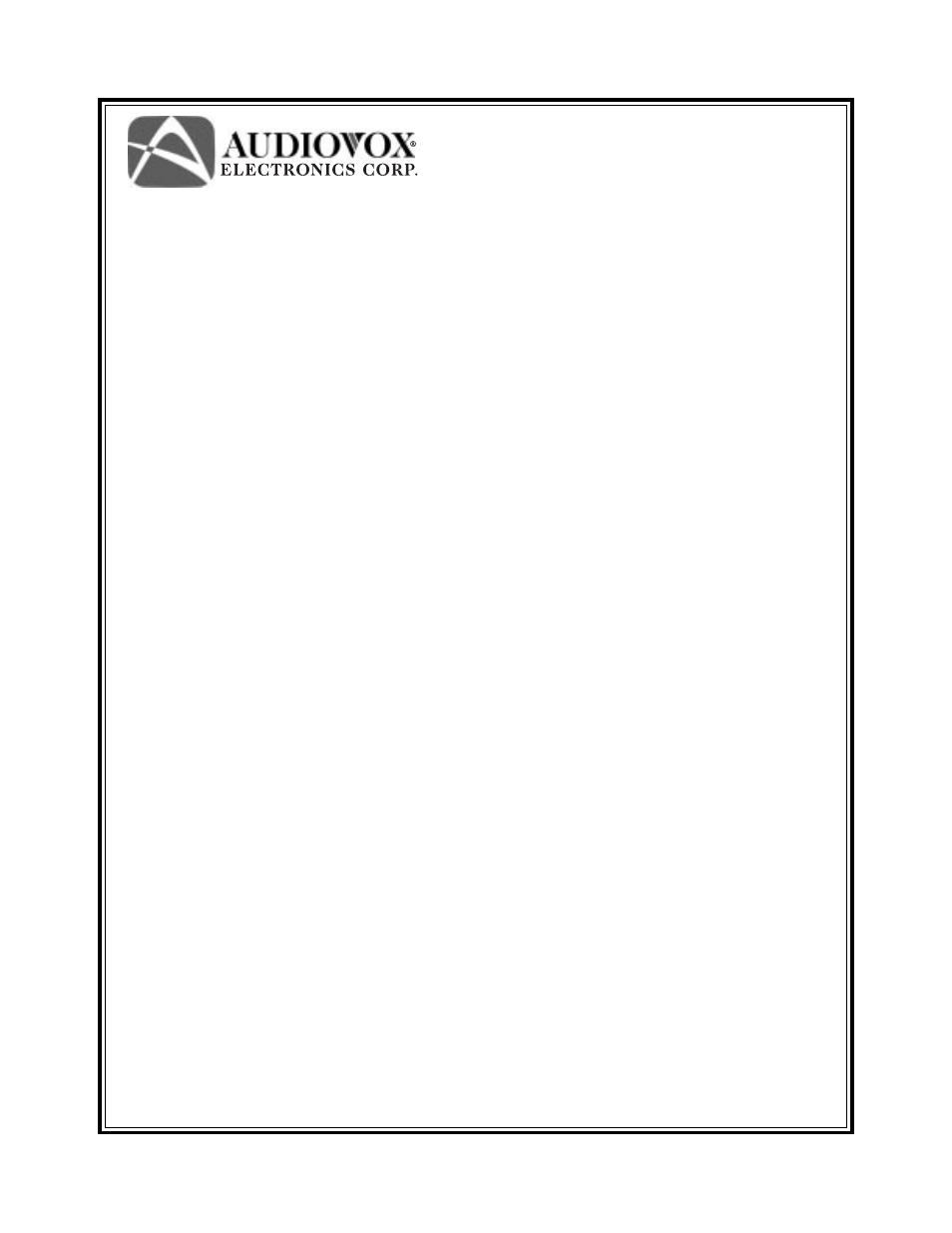 Audiovox AA-940 User Manual | 3 pages