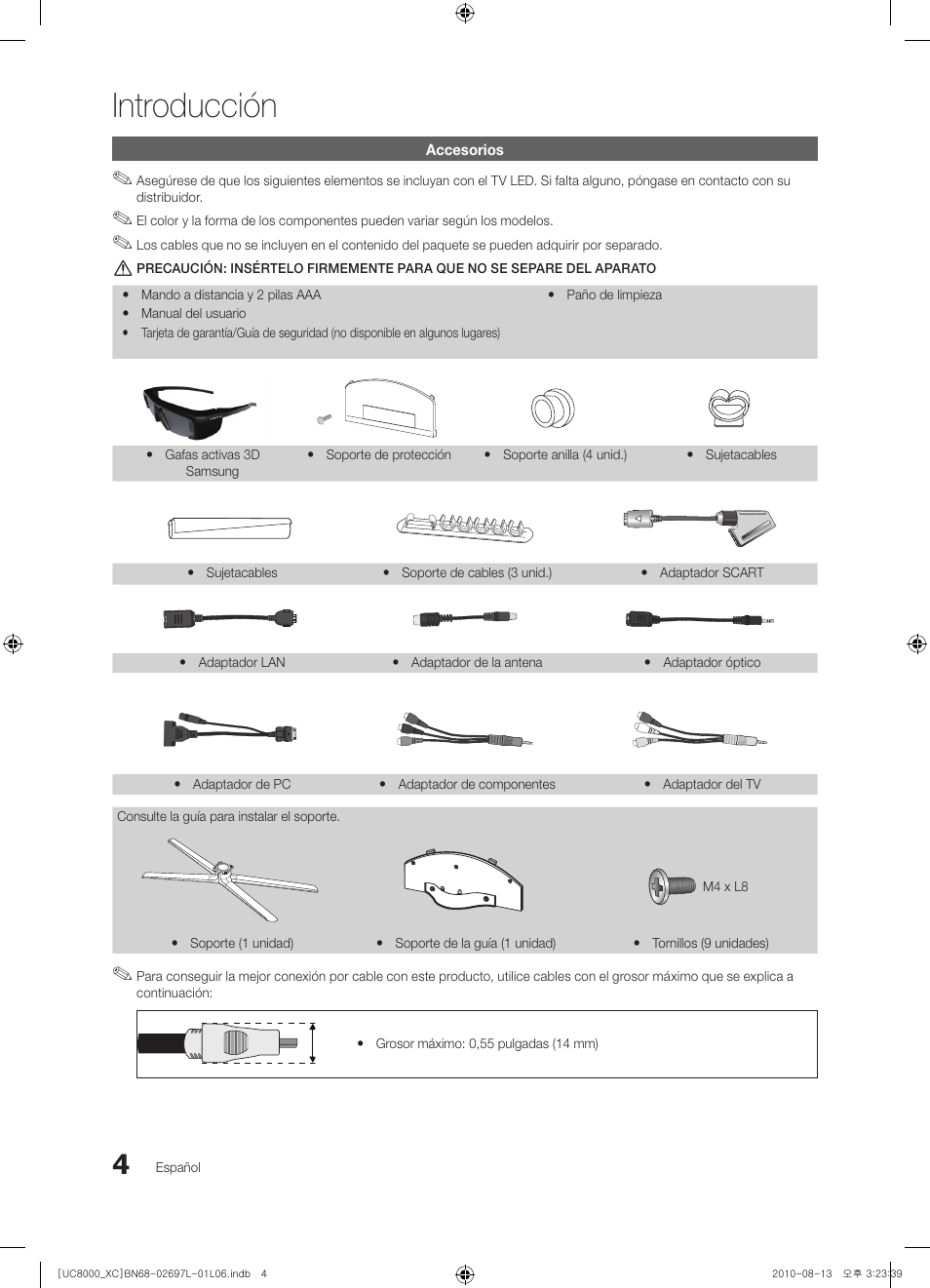 Introducción | Samsung UE65C8000XW User Manual | Page 128 / 374
