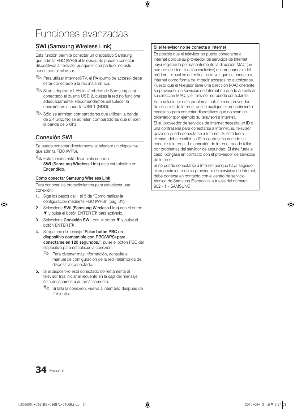 Funciones avanzadas | Samsung UE65C8000XW User Manual | Page 158 / 374