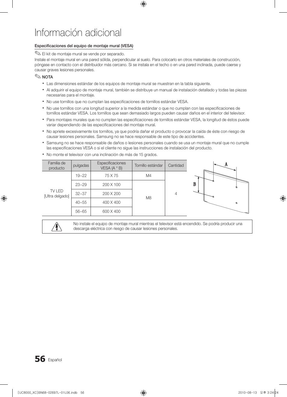 Información adicional | Samsung UE65C8000XW User Manual | Page 180 / 374