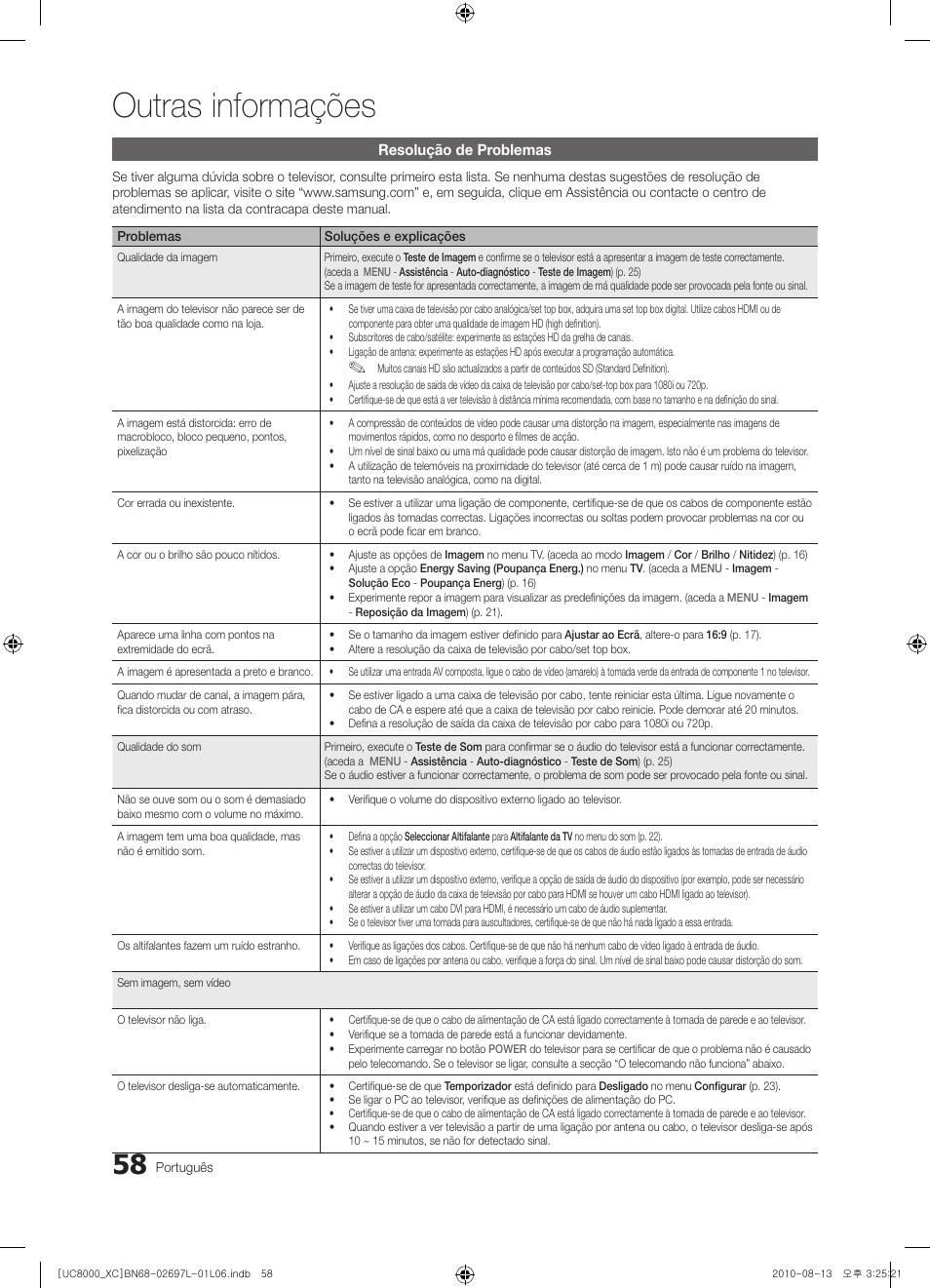 Outras informações | Samsung UE65C8000XW User Manual | Page 244 / 374