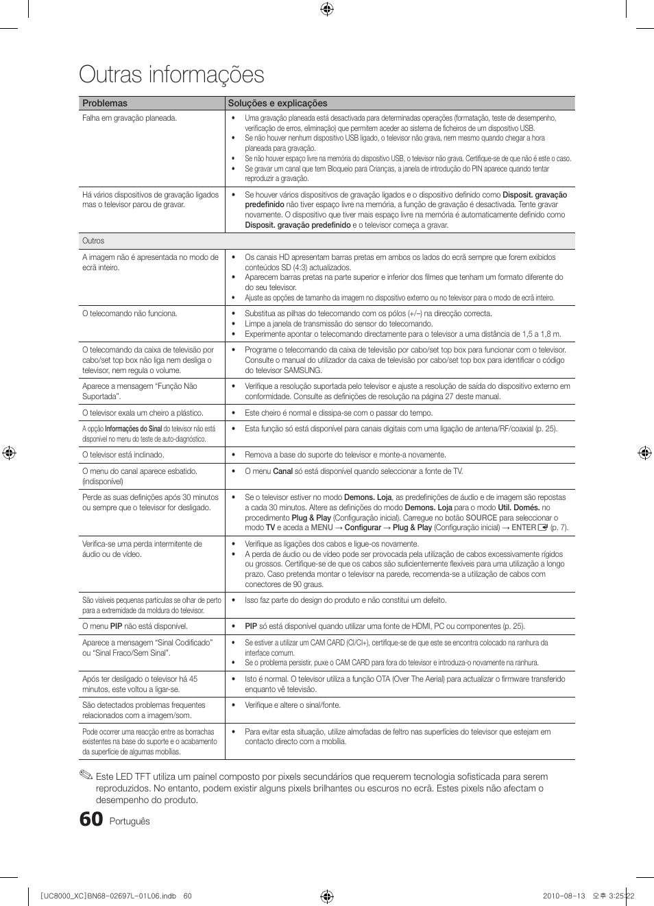 Outras informações | Samsung UE65C8000XW User Manual | Page 246 / 374