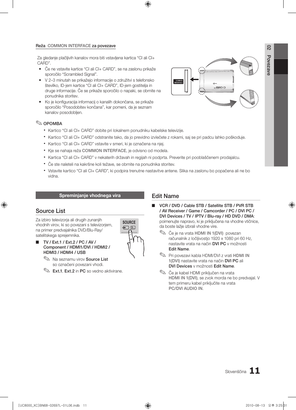 Samsung UE65C8000XW User Manual | Page 259 / 374