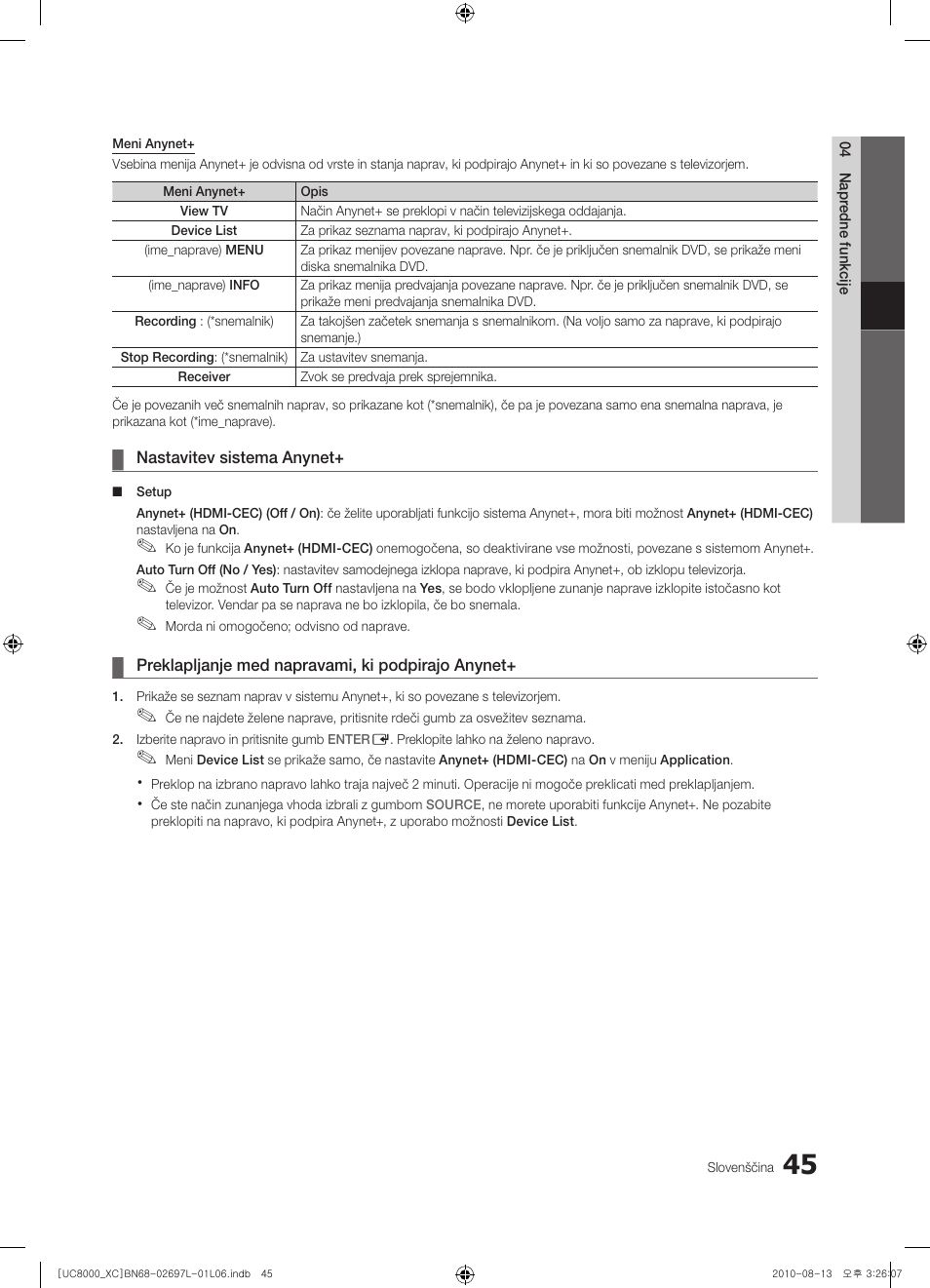 Samsung UE65C8000XW User Manual | Page 293 / 374