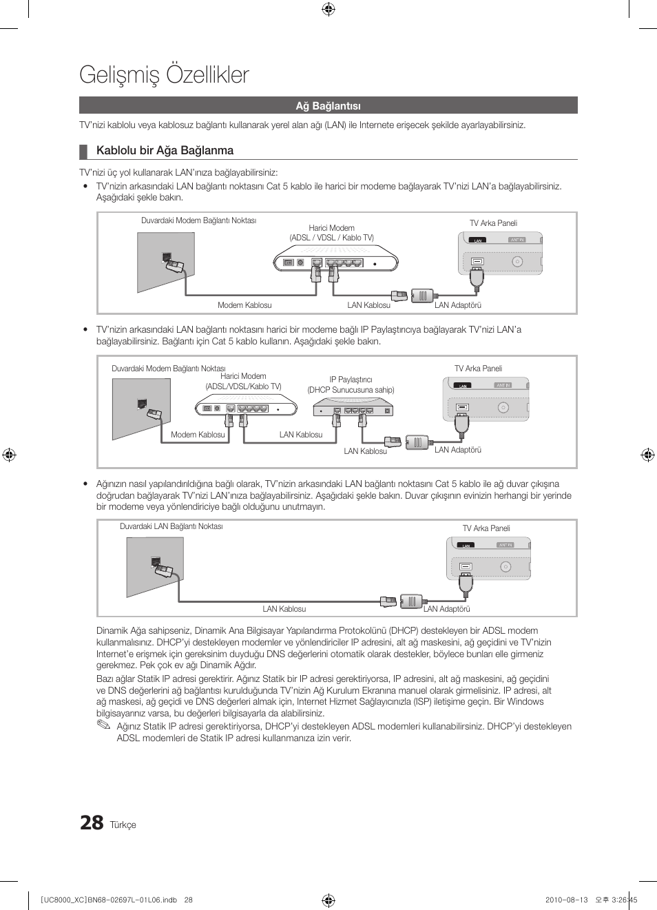Gelişmiş özellikler | Samsung UE65C8000XW User Manual | Page 338 / 374