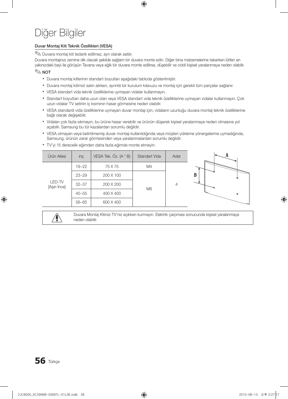Diğer bilgiler | Samsung UE65C8000XW User Manual | Page 366 / 374