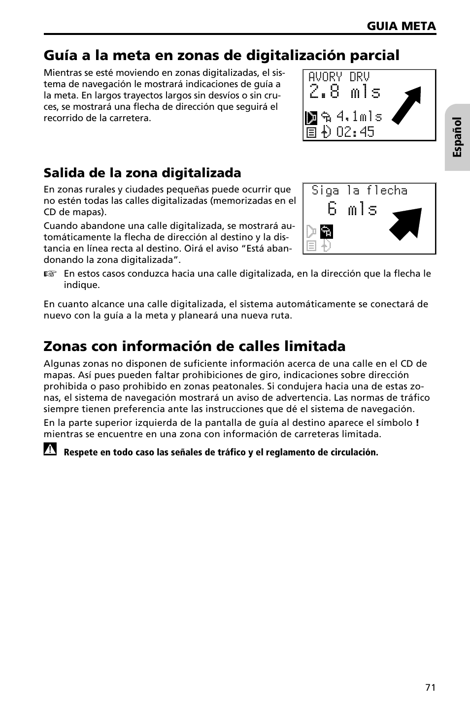 6 mls, 8 mls | Audiovox NAV3000 User Manual | Page 71 / 98