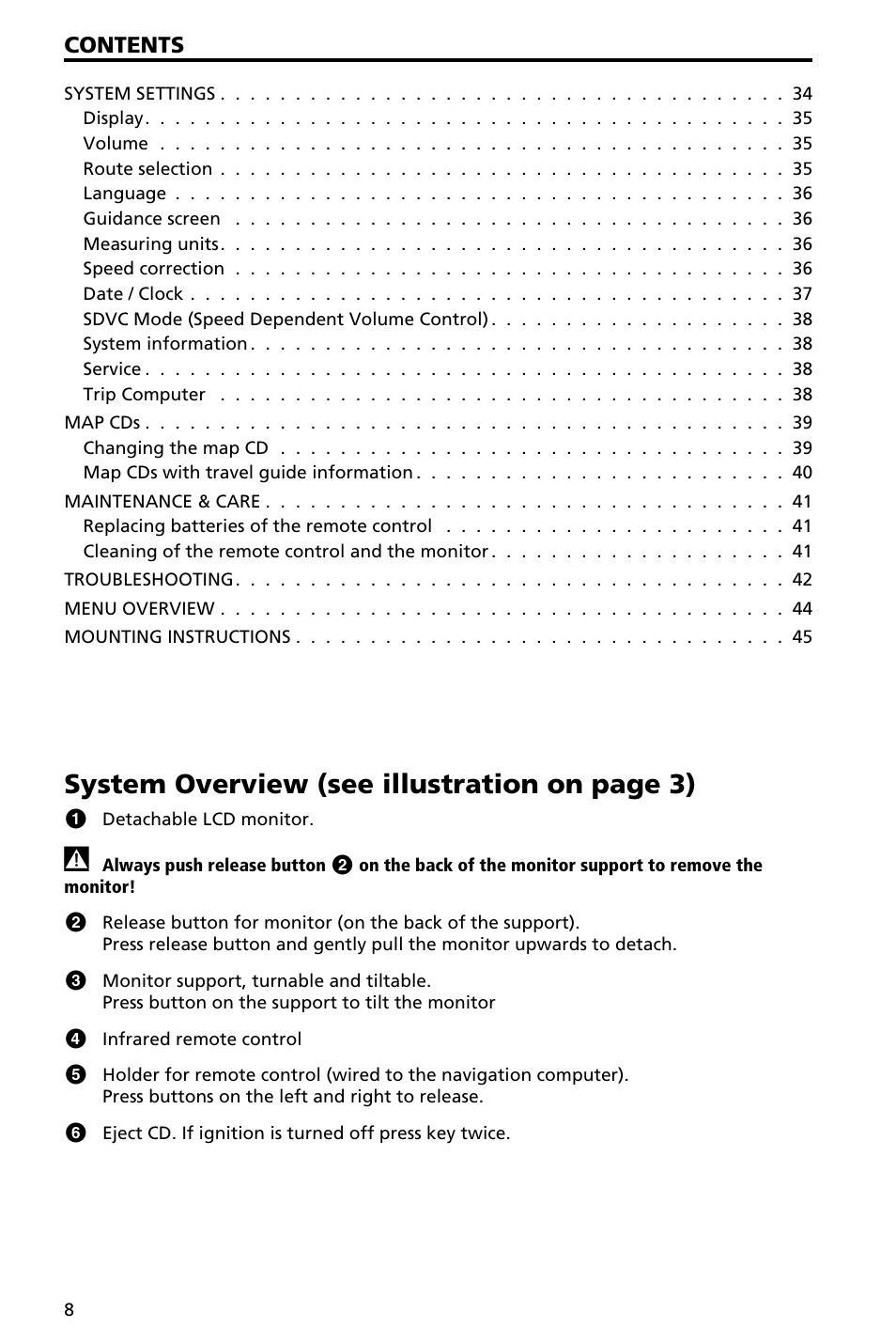 Audiovox NAV3000 User Manual | Page 8 / 98