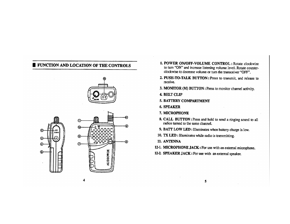 Audiovox FR-100 User Manual | Page 3 / 6