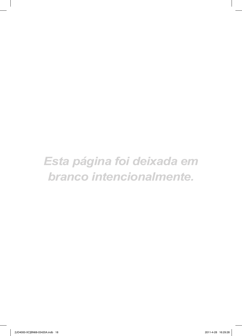 Esta página foi deixada em branco intencionalmente | Samsung UE19D4020NW User Manual | Page 66 / 66