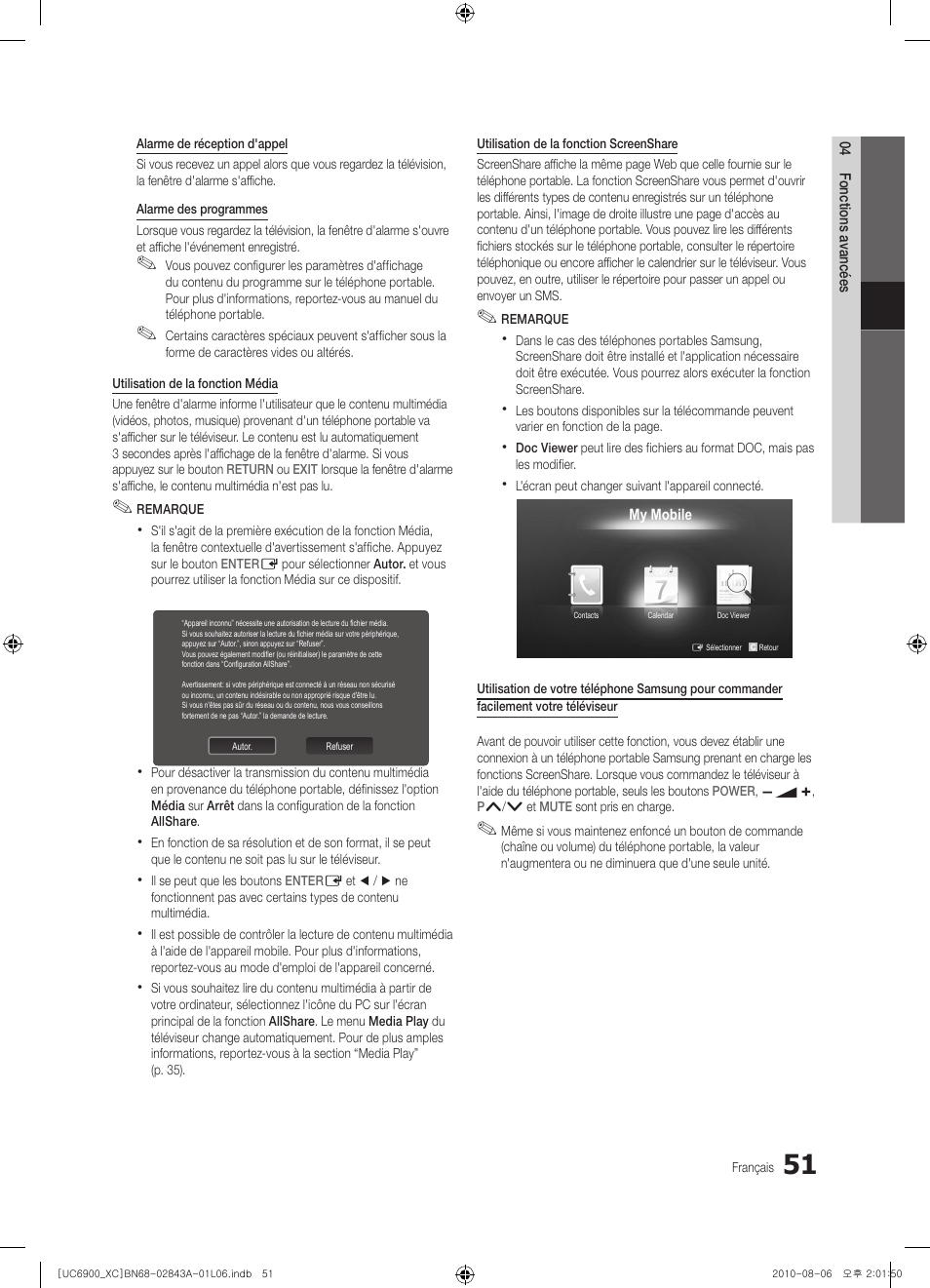 Samsung UE55C6900VS User Manual | Page 113 / 374