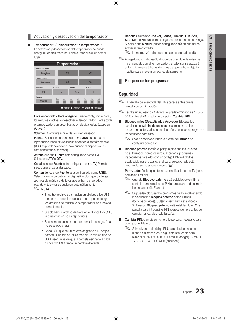 Seguridad | Samsung UE55C6900VS User Manual | Page 147 / 374