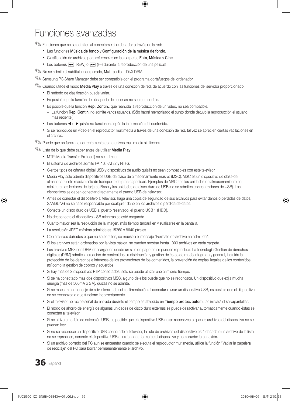 Funciones avanzadas | Samsung UE55C6900VS User Manual | Page 160 / 374