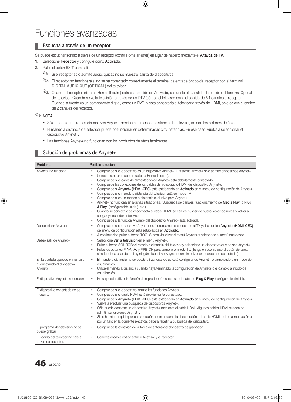 Funciones avanzadas | Samsung UE55C6900VS User Manual | Page 170 / 374