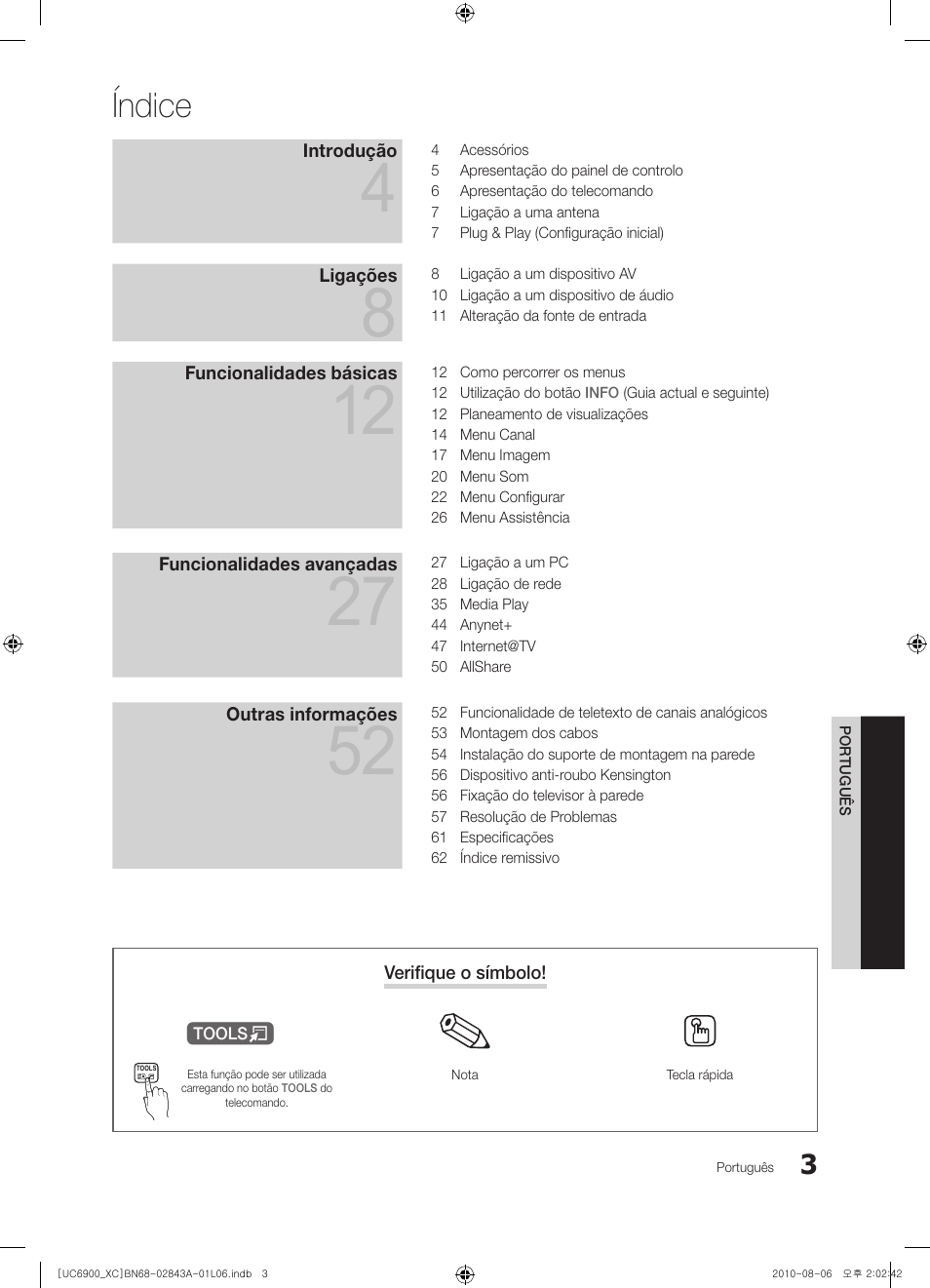 Índice | Samsung UE55C6900VS User Manual | Page 189 / 374