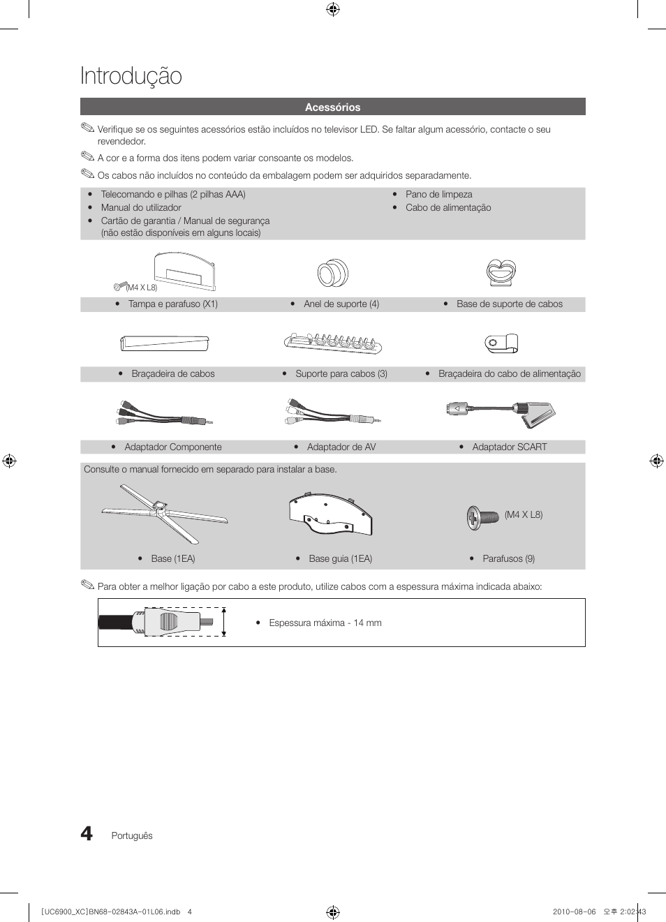 Introdução | Samsung UE55C6900VS User Manual | Page 190 / 374