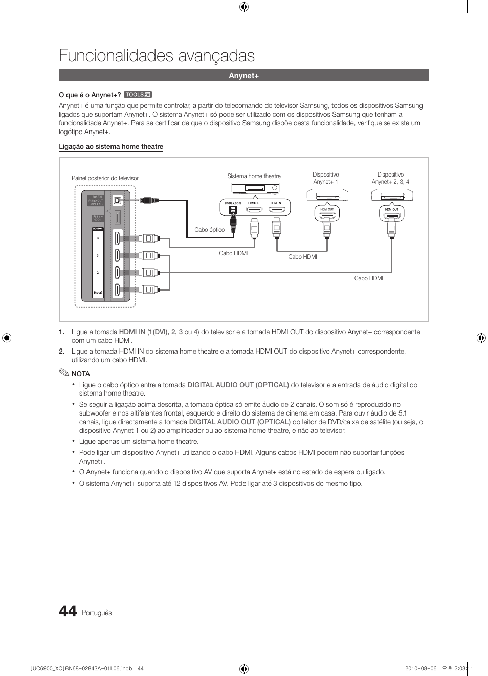 Funcionalidades avançadas | Samsung UE55C6900VS User Manual | Page 230 / 374