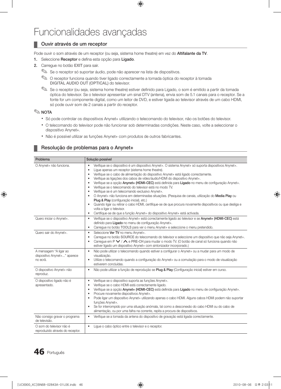 Funcionalidades avançadas | Samsung UE55C6900VS User Manual | Page 232 / 374