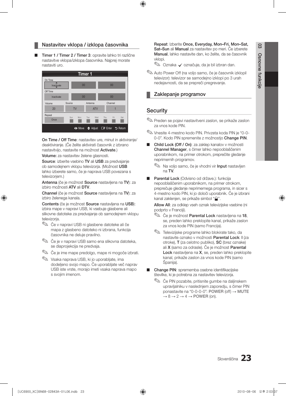 Security | Samsung UE55C6900VS User Manual | Page 271 / 374