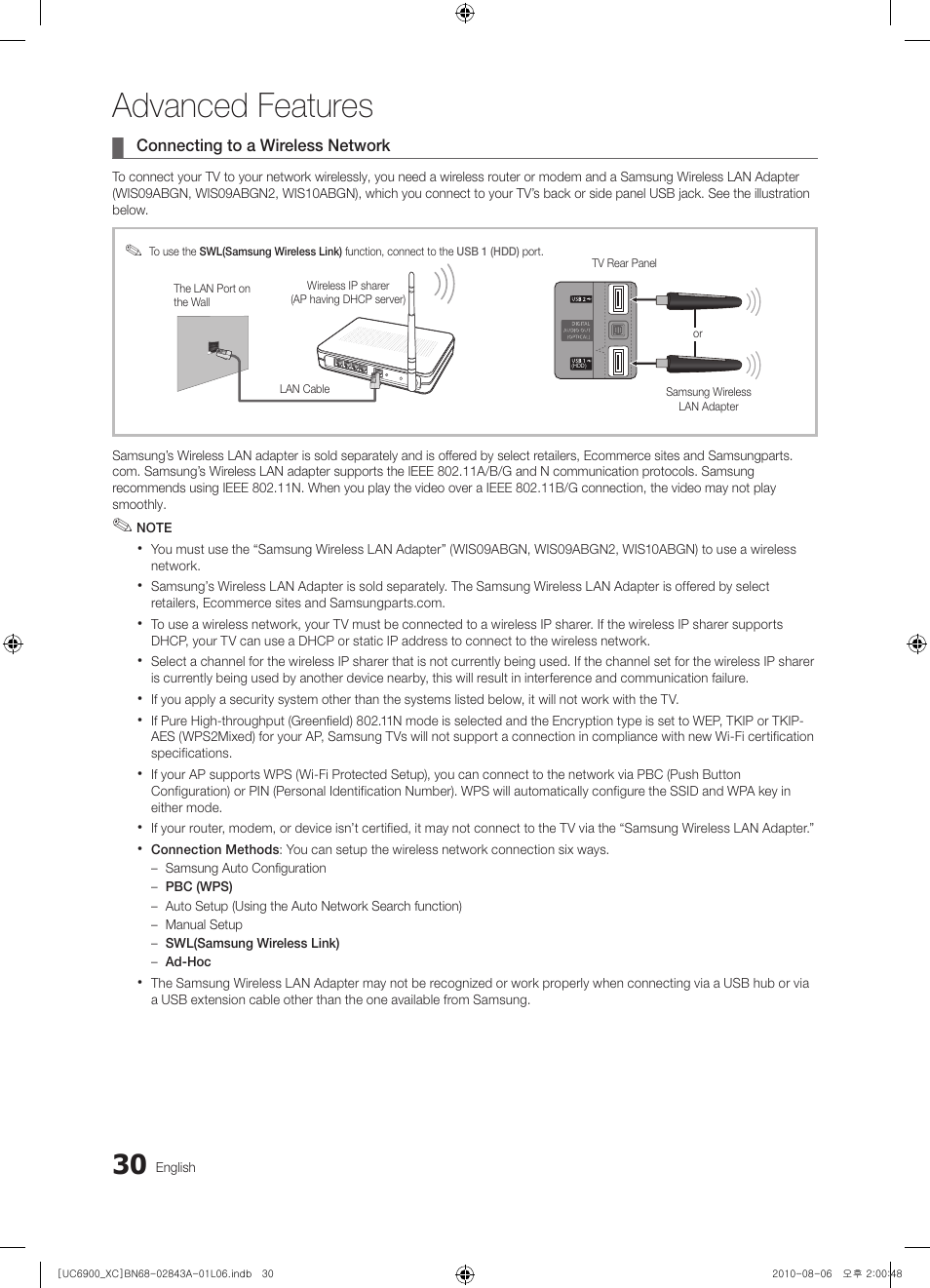 Advanced features | Samsung UE55C6900VS User Manual | Page 30 / 374