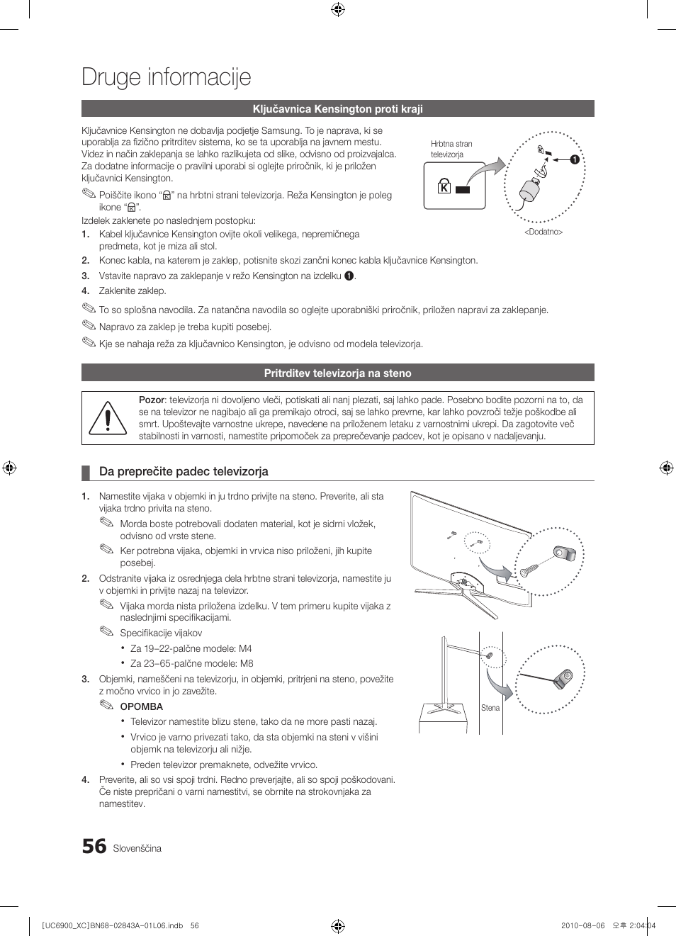 Druge informacije | Samsung UE55C6900VS User Manual | Page 304 / 374