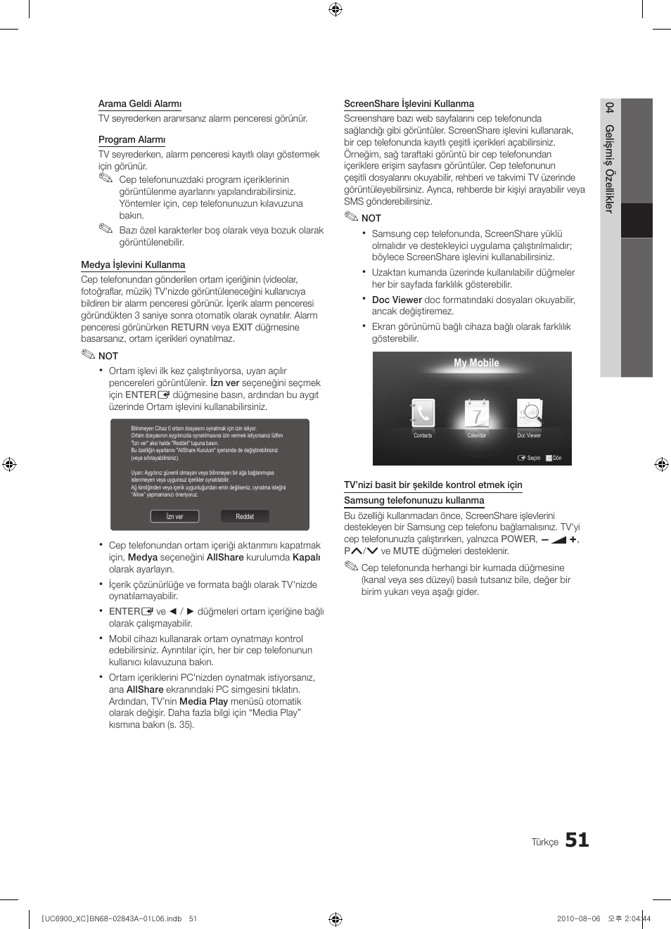 Samsung UE55C6900VS User Manual | Page 361 / 374