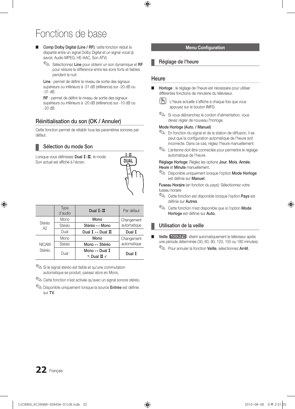 Fonctions de base | Samsung UE55C6900VS User Manual | Page 84 / 374