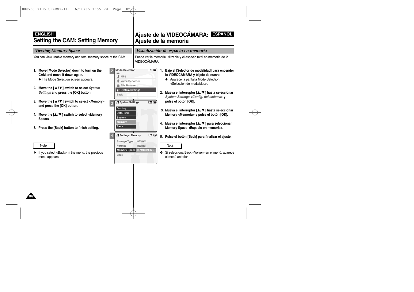 Samsung VP-X110L User Manual | Page 102 / 137