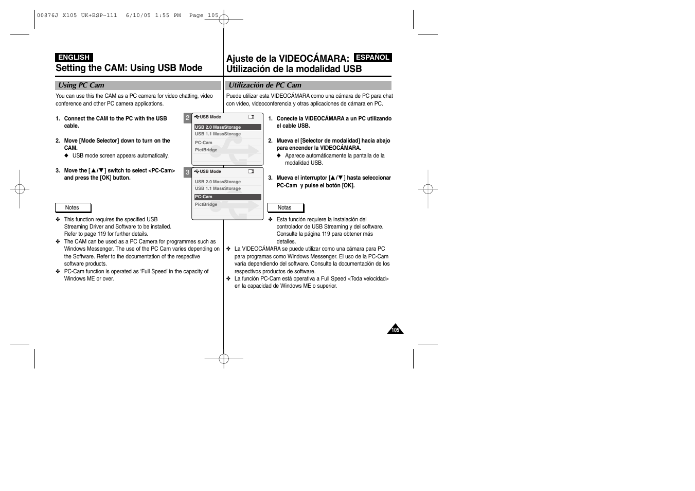 Samsung VP-X110L User Manual | Page 105 / 137