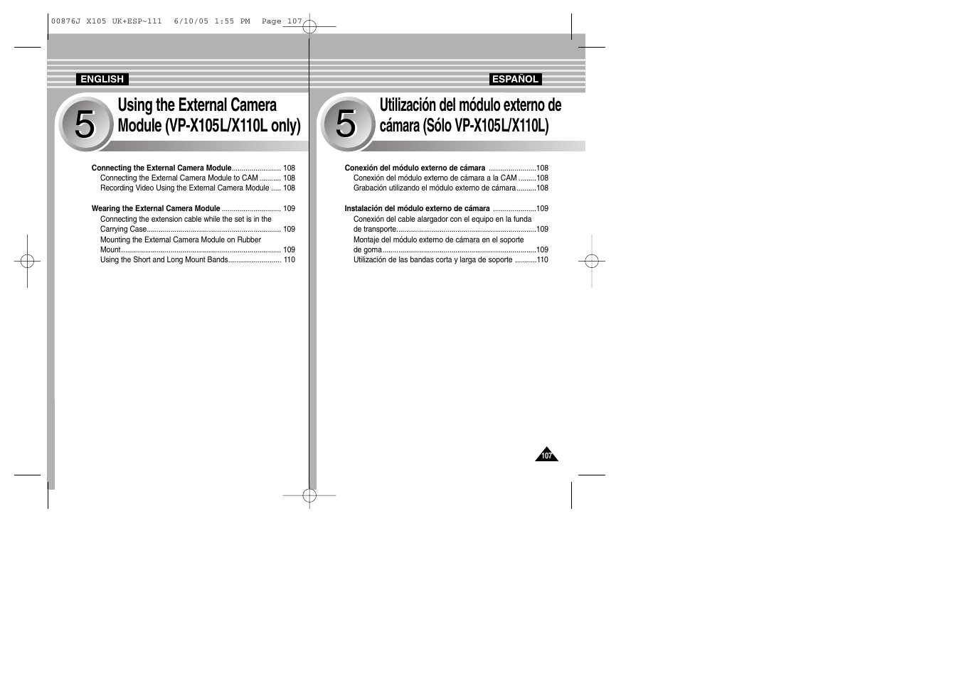 Samsung VP-X110L User Manual | Page 107 / 137