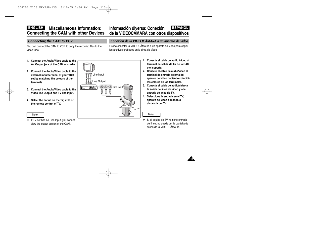 Samsung VP-X110L User Manual | Page 113 / 137