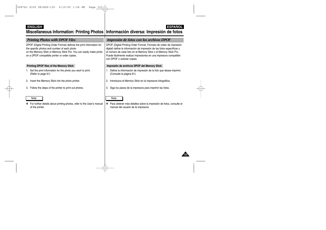 Samsung VP-X110L User Manual | Page 123 / 137