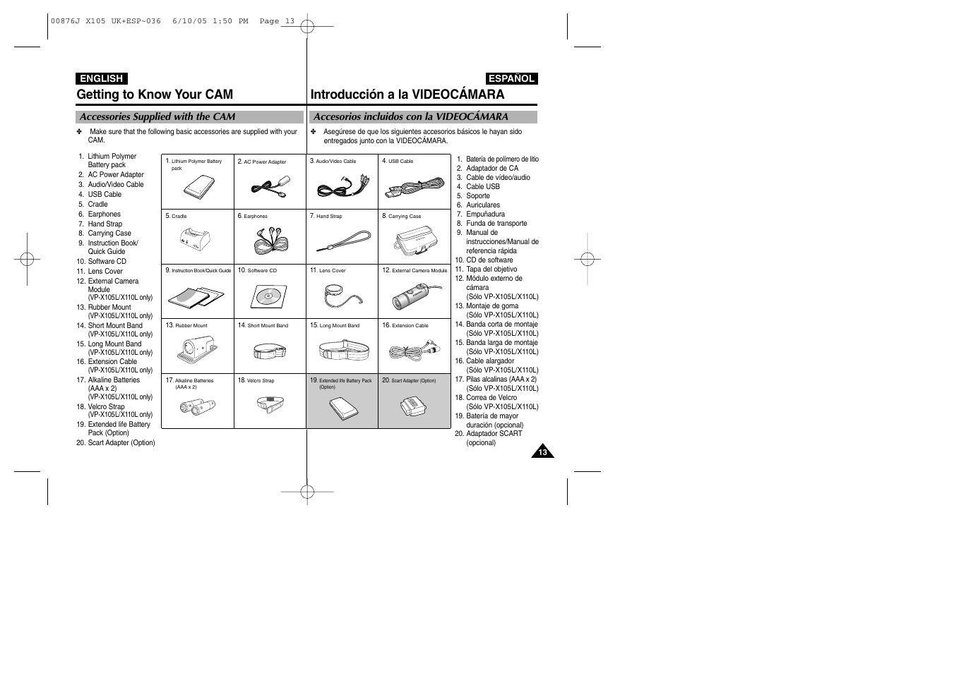 Samsung VP-X110L User Manual | Page 13 / 137