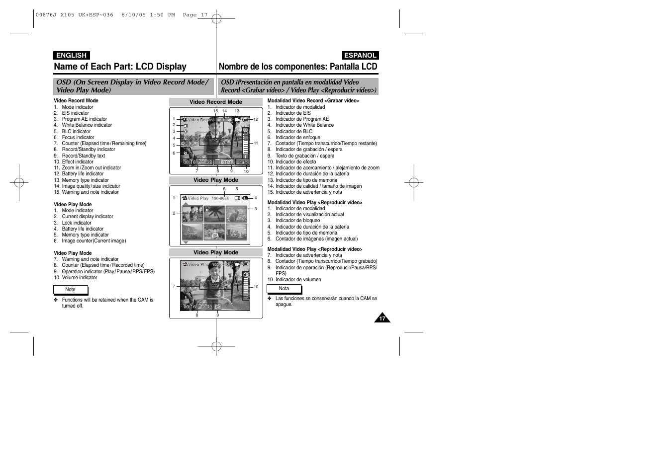 Samsung VP-X110L User Manual | Page 17 / 137