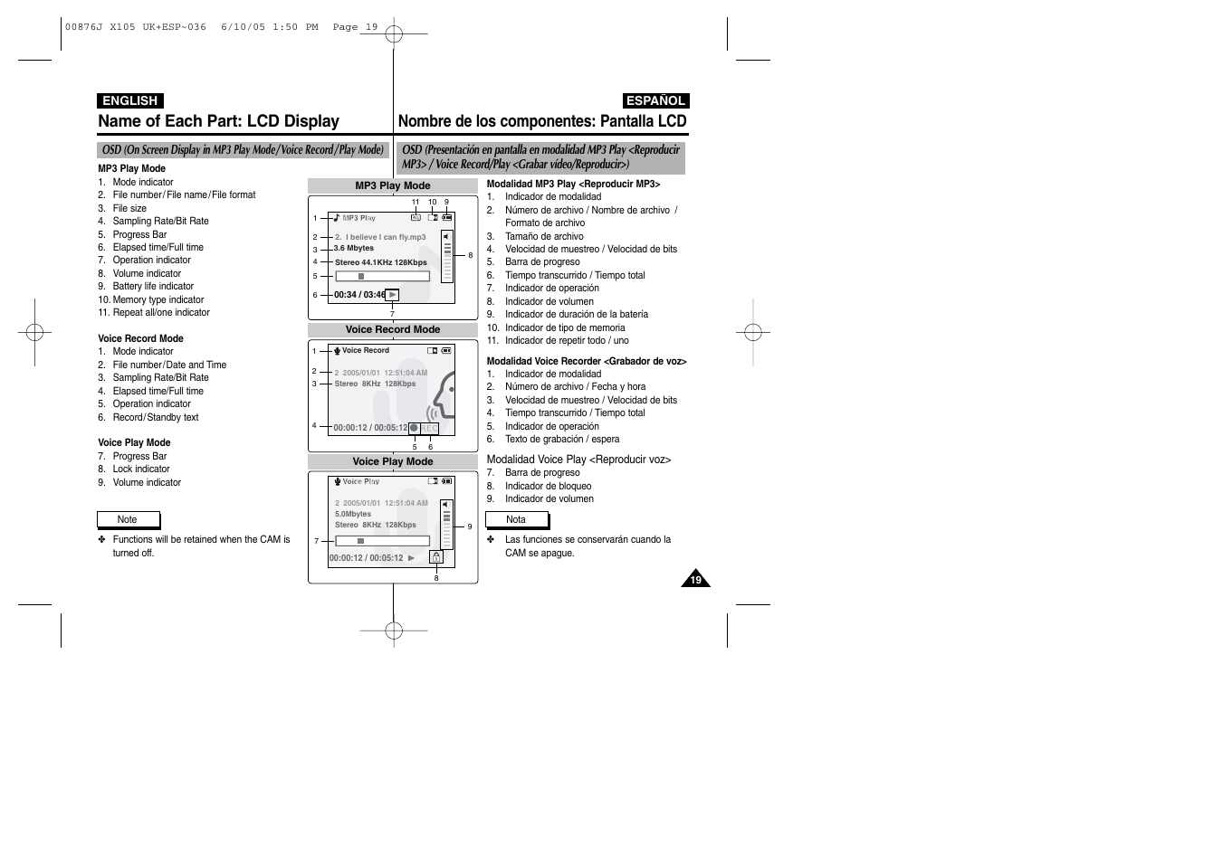 Samsung VP-X110L User Manual | Page 19 / 137