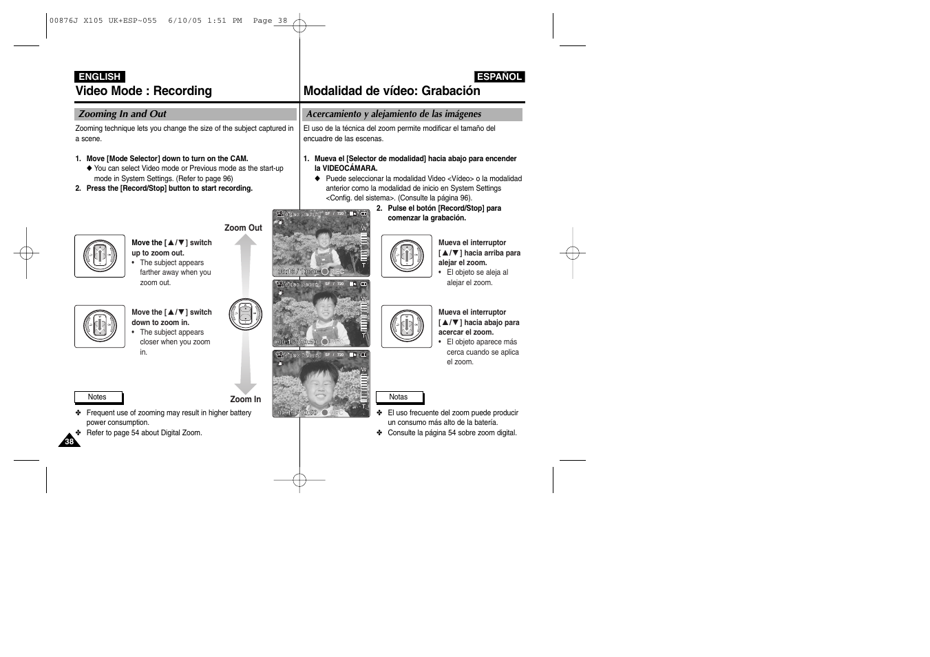 Samsung VP-X110L User Manual | Page 38 / 137