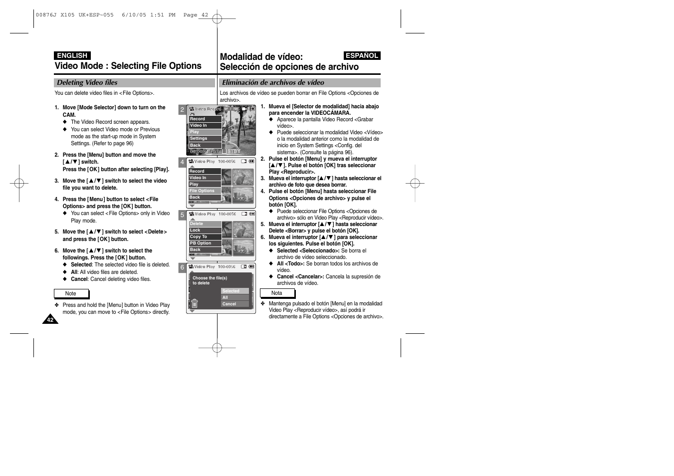 Samsung VP-X110L User Manual | Page 42 / 137