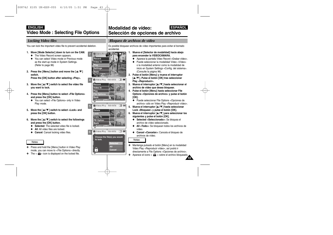 Samsung VP-X110L User Manual | Page 43 / 137