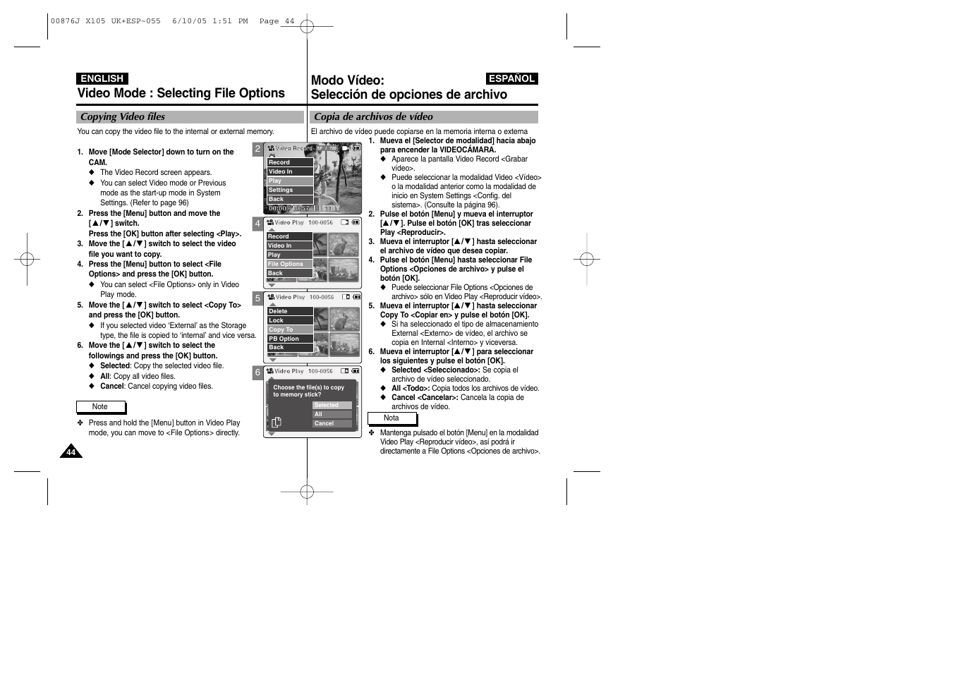 Samsung VP-X110L User Manual | Page 44 / 137