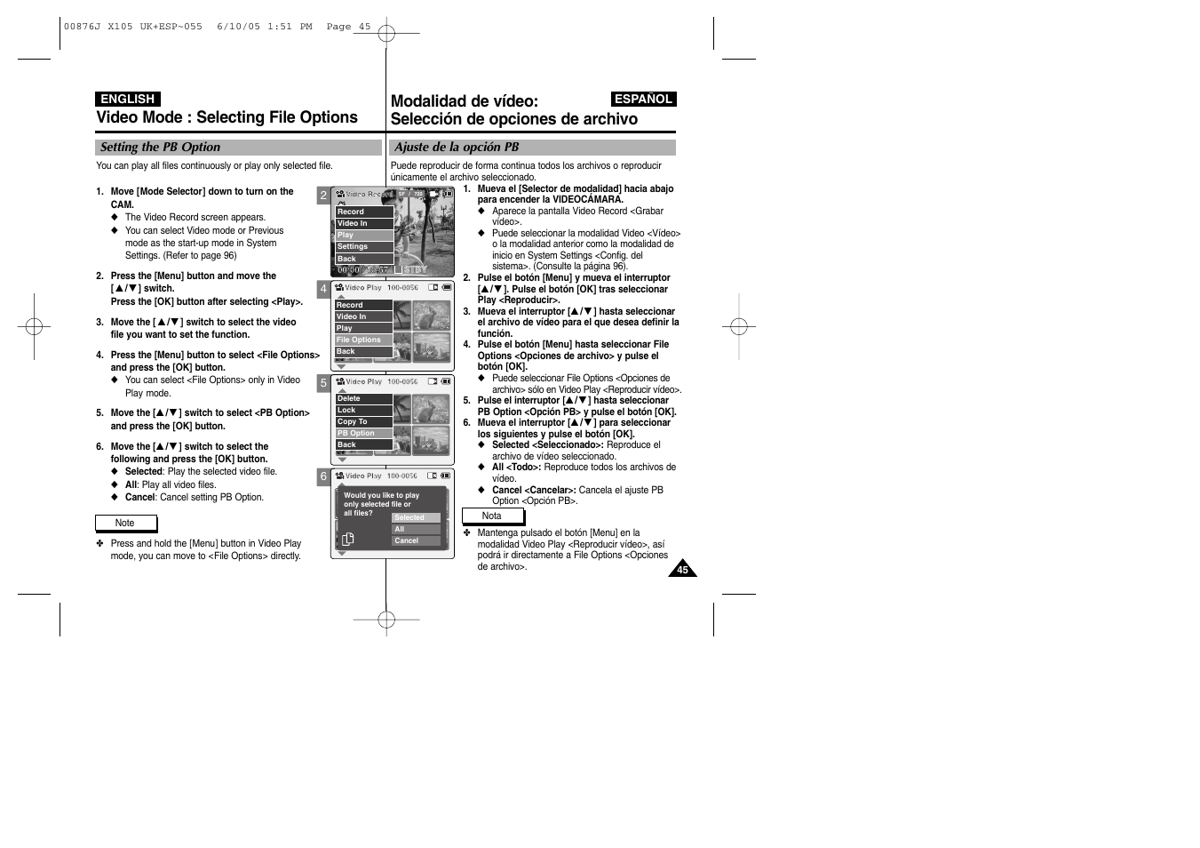 Samsung VP-X110L User Manual | Page 45 / 137