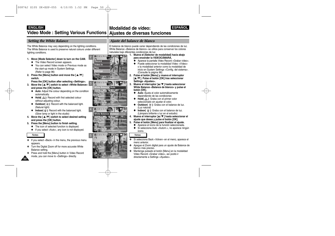 Samsung VP-X110L User Manual | Page 50 / 137