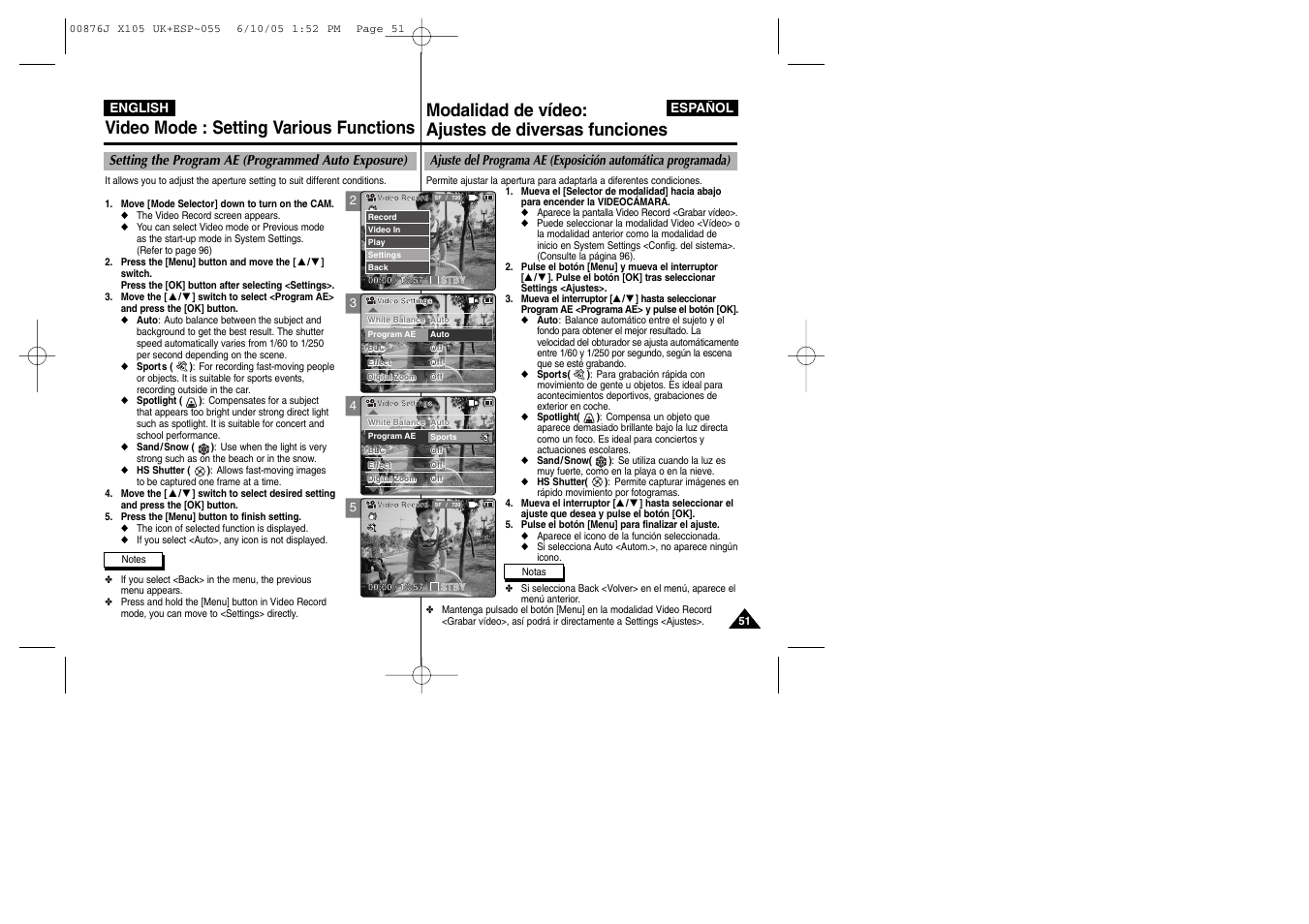 Samsung VP-X110L User Manual | Page 51 / 137