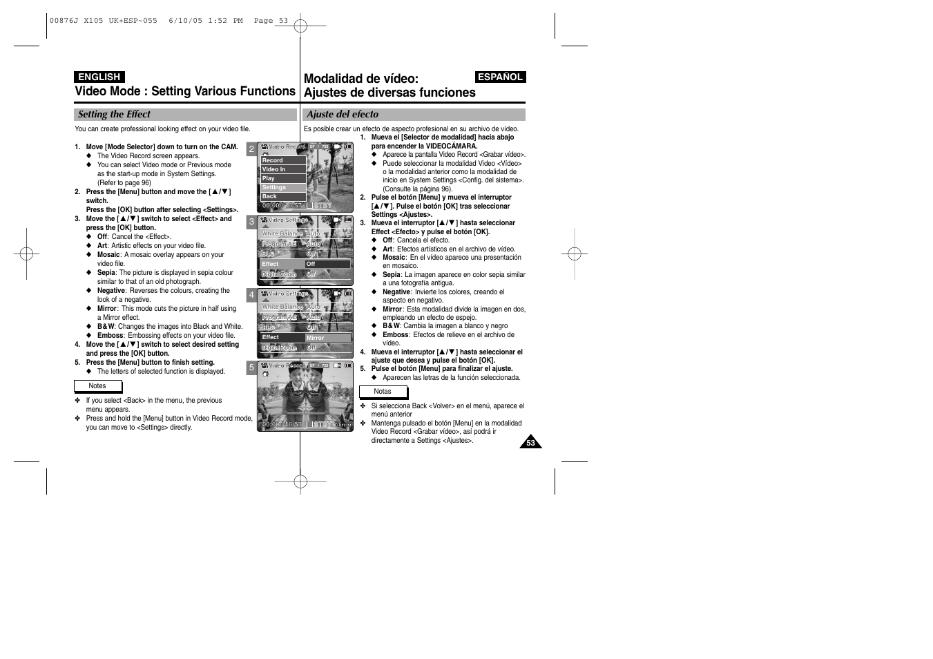 Samsung VP-X110L User Manual | Page 53 / 137