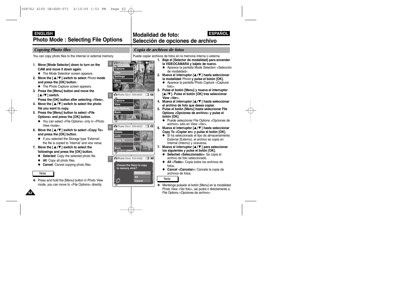 Samsung VP-X110L User Manual | Page 62 / 137